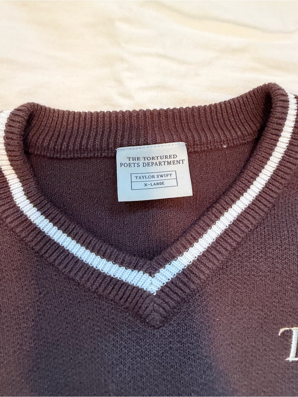 Taylor Swift TTPD V Neck Sweater - Picture 2 of 2